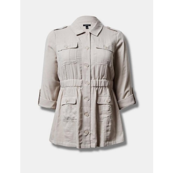 NWT TORRID Double Gauze Utility Anorak Jacket - Picture 5 of 7